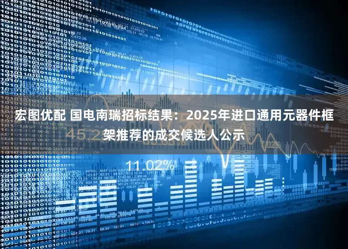 宏图优配 国电南瑞招标结果：2025年进口通用元器件框架推荐的成交候选人公示